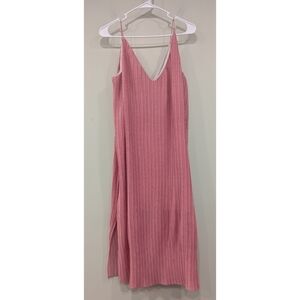 C/Meo Collective V-neck Red White Midi Dress Size Small